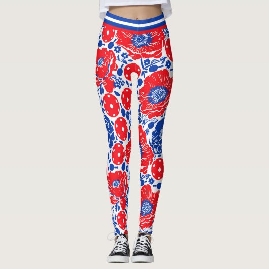 Pickleball Power Leggings, Pickleball Leggings (Voorkant)