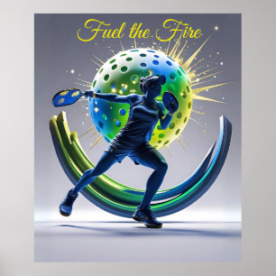 Pickleball Power Smash - Energie in beweging Poster