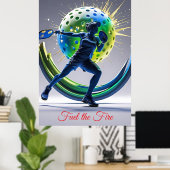 Pickleball Power Smash - Energie in beweging Poster (Thuiskantoor)