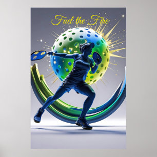 Pickleball Power Smash - Energie in beweging Poster