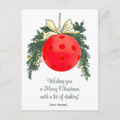 Pickleball🎄 Prettig kerstfeest, eigen tekst Briefkaart (Voorkant)