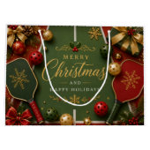 Pickleball Prettig kerstfeest Groot Cadeauzakje (Achterkant)