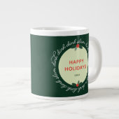 Pickleball Prettige feestdagen Aangepast jaar Wrea Grote Koffiekop (Voorkant rechts)