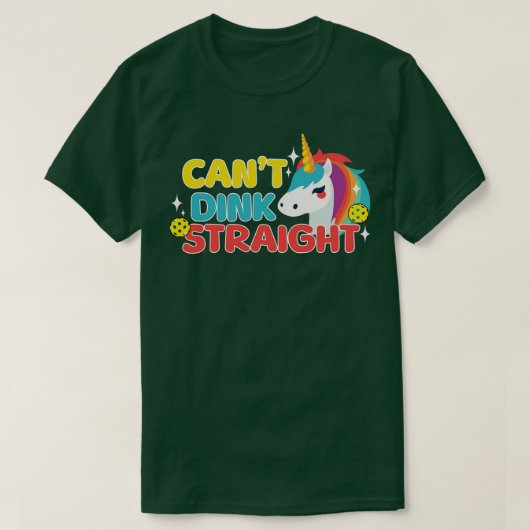 Pickleball Pride Maand Kan Niet Recht Dinken T-shirt (Design voorkant)