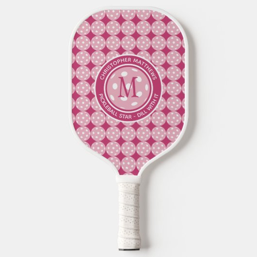 Pickleball Princess Custom Quote Name Initiaal Roz Pickleball Paddle (Voorkant)