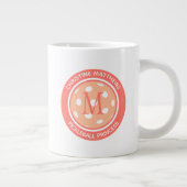 Pickleball Princess Funny Quote Naam Initiaal Peac Grote Koffiekop (Rechts)