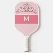 Pickleball Princess Monogrammed Pink Pickleball Paddle (Voorkant)