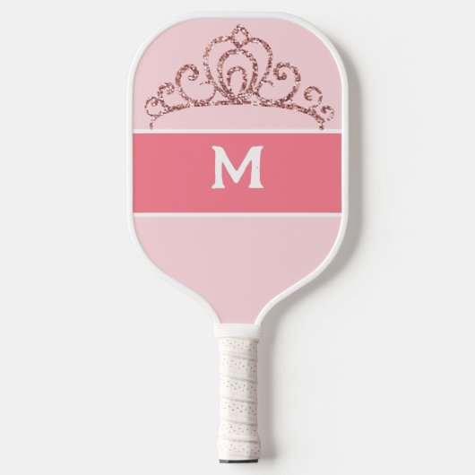 Pickleball Princess Monogrammed Pink Pickleball Paddle (Voorkant)