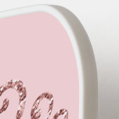 Pickleball Princess Monogrammed Pink Pickleball Paddle (Links Detail)