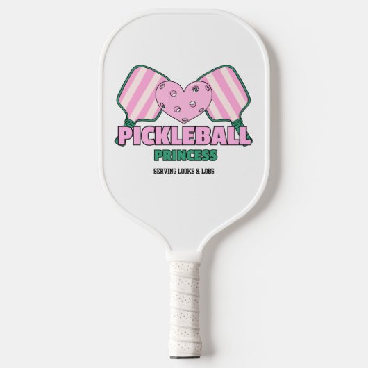 Pickleball Princess serveert looks en lobben Paddle (Voorkant)