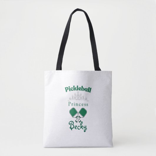 Pickleball Princess Tote Bag (Voorkant)