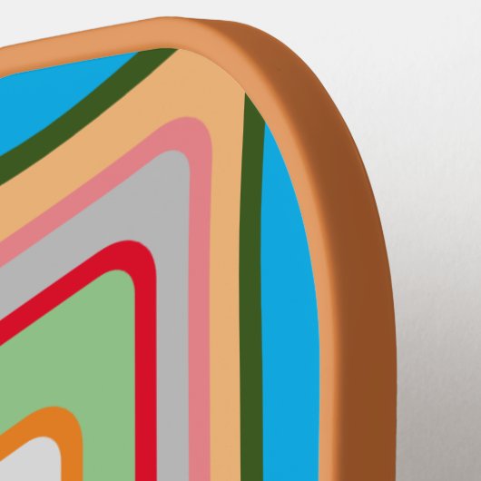 PICKLEBALL PRINSES-Vierkantjes met meerdere kleure Pickleball Paddle (Links Detail)