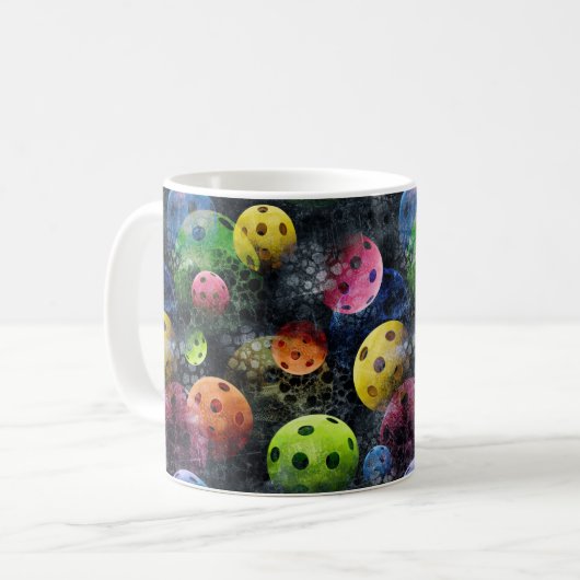 Pickleball Print Koffiemok (Voorkant links)