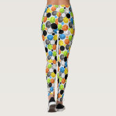 Pickleball Print, multi-kleurenweergave Leggings (Achterkant)