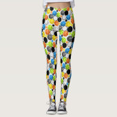 Pickleball Print, multi-kleurenweergave Leggings (Voorkant)