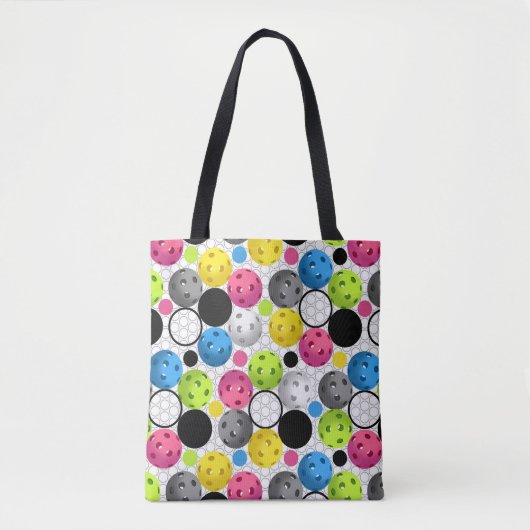 Pickleball Print Tote Bag (Voorkant)