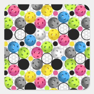 Pickleball Print Vierkante Sticker