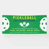 Pickleball Pro Blue Court Klassiek toernooi Spandoek (Horizontaal)