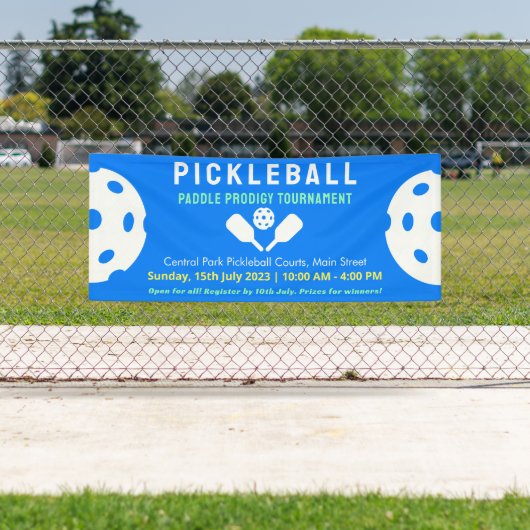 Pickleball Pro Blue Court Klassiek toernooi Spandoek (Insitu)