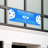 Pickleball Pro Blue Court Klassiek toernooi Spandoek (Buitenkant Gebouw)