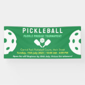 Pickleball Pro Blue Court Klassiek toernooi Spandoek (Horizontaal)