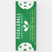 Pickleball Pro Blue Court Klassiek toernooi Spandoek (Verticaal)