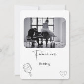 Pickleball & Prosecco Modern Vrijgezellenfeest Kaart (Achterkant)