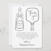 Pickleball & Prosecco Modern Vrijgezellenfeest Kaart (Voorkant)