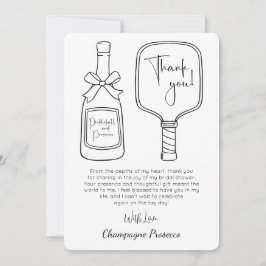 Pickleball & Prosecco Modern Vrijgezellenfeest Kaart