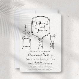 Pickleball & Prosecco Modern Vrijgezellenfeest Kaart