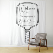 Pickleball & Prosecco Vrijgezellenfeest Welkom Wandkleed (In situ)