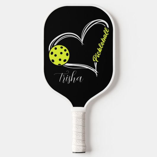 Pickleball Pulse — Love Every Rally Personalized Pickleball Paddle (Voorkant)