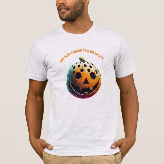 Pickleball Pumpkin Pickleballer Halloween Gift T-shirt (Voorkant)