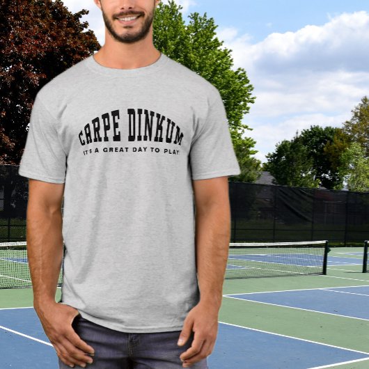 Pickleball Pun Carpe Dinkum Grappige Moderne Quote T-shirt