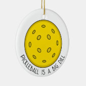Pickleball Pun Kerstmis Keramisch Ornament (Rechts)
