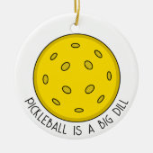 Pickleball Pun Kerstmis Keramisch Ornament (Voorkant)