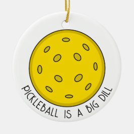 Pickleball Pun Kerstmis   Keramisch Ornament
