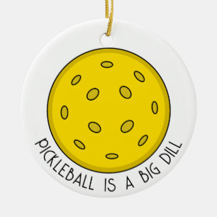 Pickleball Pun Kerstmis Keramisch Ornament