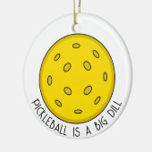 Pickleball Pun Kerstmis Keramisch Ornament (Links)