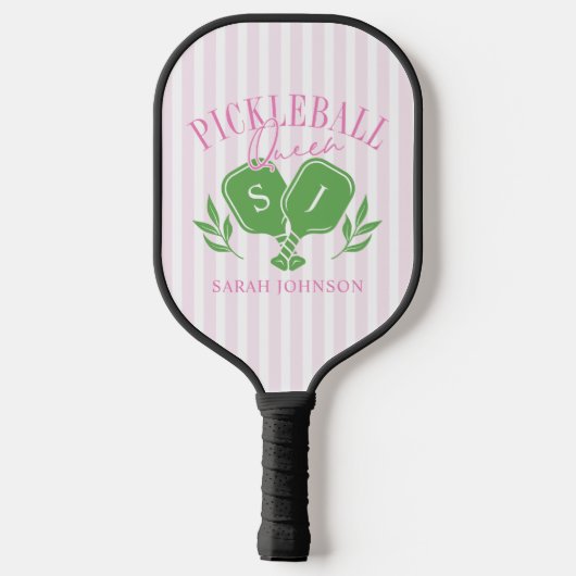 Pickleball Queen Aangepaste naam Monogram Paddle (Achterkant)