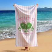 Pickleball Queen Aangepaste naam Monogram Strandlaken