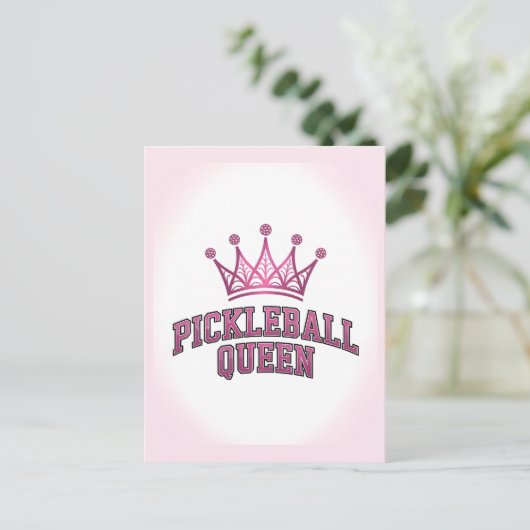 Pickleball Queen Briefkaart (Staand voorkant)
