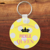 Pickleball Queen, eigen naam Sleutelhanger (Achterkant)