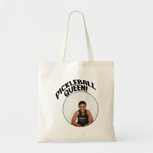 Pickleball Queen Fotosjabloon Tote Bag (Voorkant)