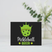 Pickleball Queen Funny Pickle Ball Queen Briefkaart (Staand voorkant)