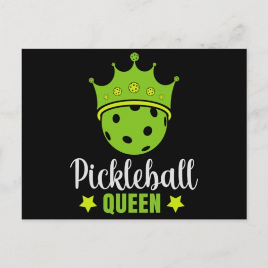 Pickleball Queen Funny Pickle Ball Queen Briefkaart (Voorkant)