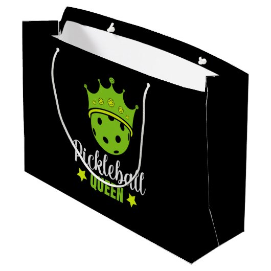 Pickleball Queen Funny Pickle Ball Queen Groot Cadeauzakje (Achterkant Gekanteld)