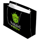 Pickleball Queen Funny Pickle Ball Queen Groot Cadeauzakje (Voorkant Gekanteld)