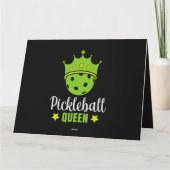 Pickleball Queen Funny Pickle Ball Queen Kaart (Achterkant)