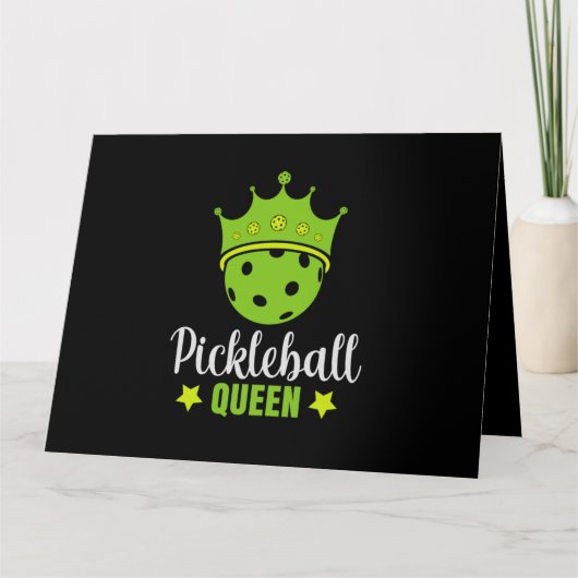 Pickleball Queen Funny Pickle Ball Queen Kaart (Voorkant)